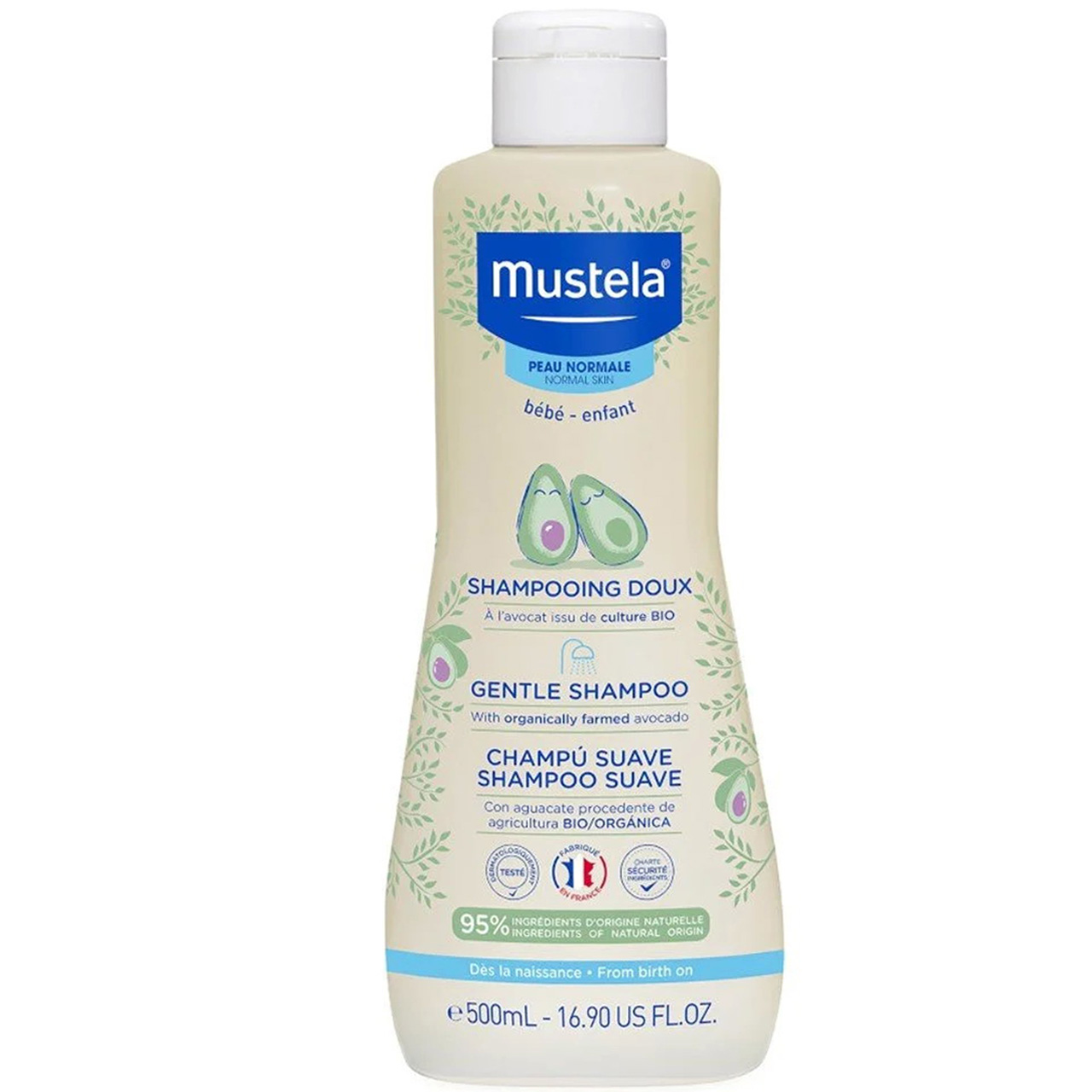 شامپو سر ملایم 500 میل موستلا mustela انقضا 2027/10