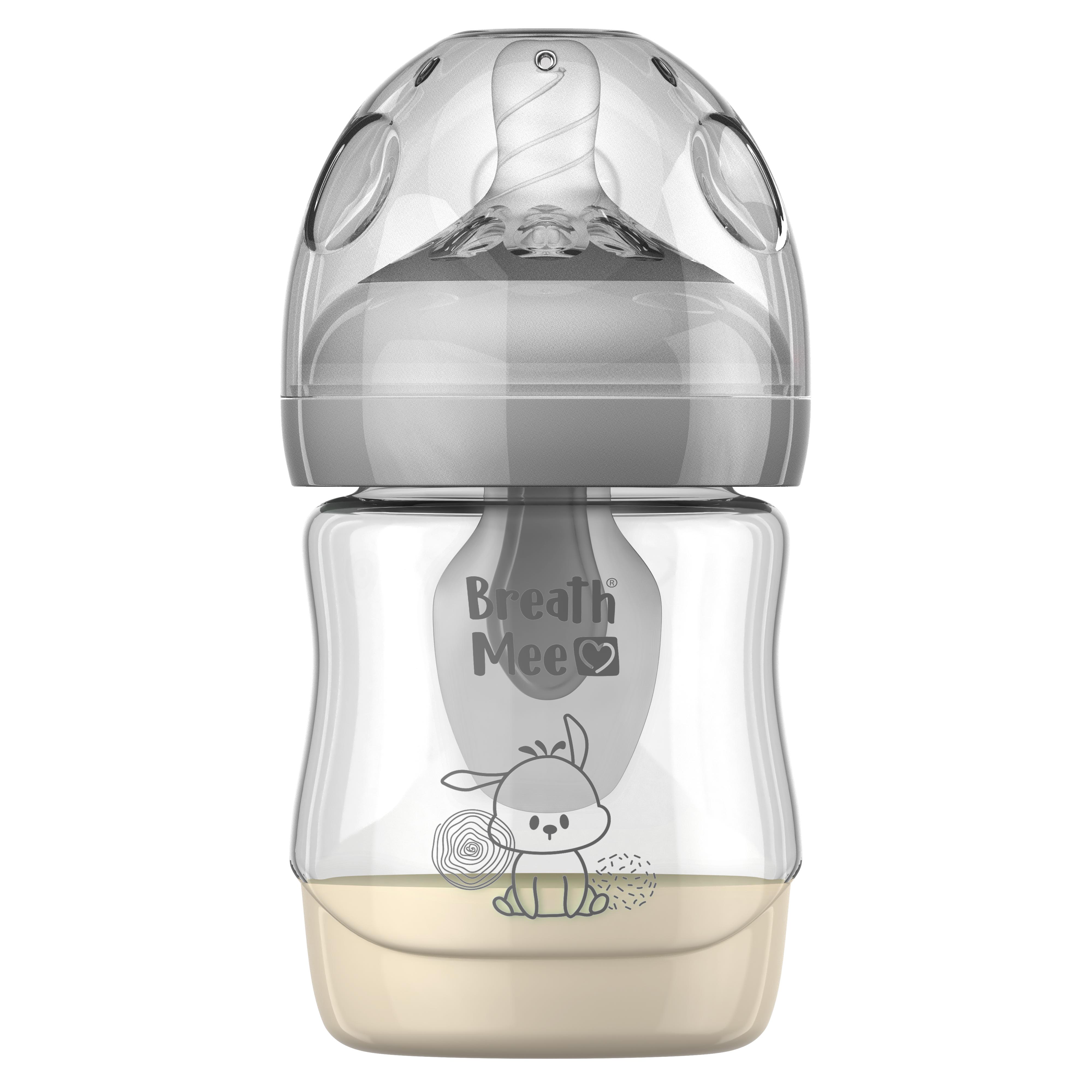 بطری شیرخوری دهانه عریض ونت دار برث می breath me Ventilation با حجم 180 سی سی