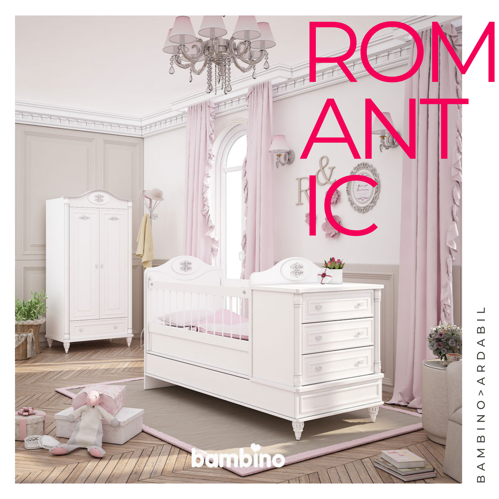 کمد  دو درب سیسمونی نوزاد رومانتیک romantic بامبینو bambino