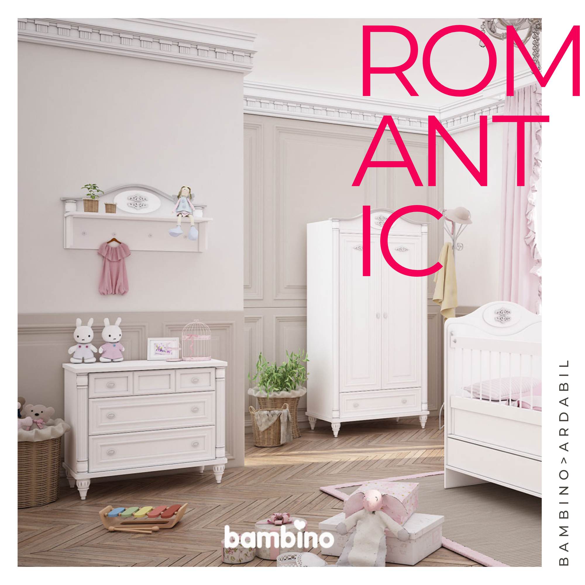 شلف دیواری سیسمونی نوزاد رومانتیک romantic بامبینو bambino