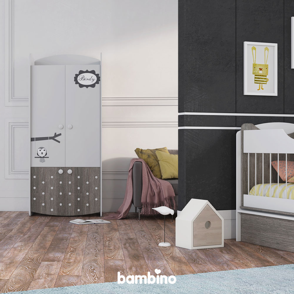 کمد اتاق خواب کودک سرویس سیسمونی و نوزاد مدل بردی birdy بامبینو bambino