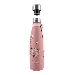فلاسک استیل 500 میلی لیتر کیکابو kikkaboo مدل Flora(صورتی)