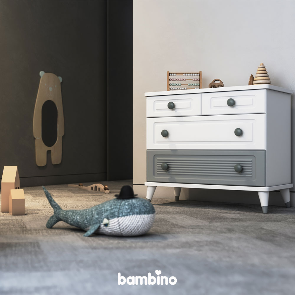 دراور نوزاد چهار کشو سرویس سیسمونی مدل آرسین arsin بامبینو bambino